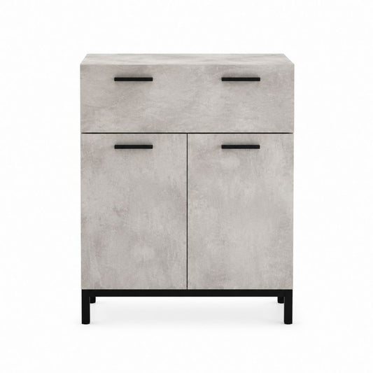 Buffet de salle à manger rectangulaire gris béton en panneaux MDF 80 x 40 x 100 cm